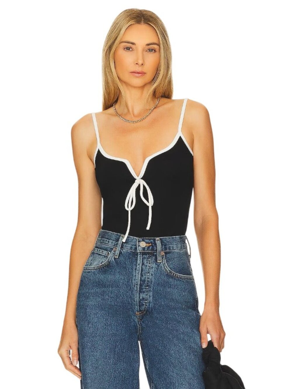Lovers and Friends Maddison Top in Black & White XSmall New Womens Tank